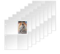 Fundas para tarjetas coleccionables, 400 bolsillos, vacías, Pokemon, tarjetas deportivas, fundas para tarjetas fotográficas, 50 páginas, álbum de recortes, tarjetas de doble cara, para 3 agujeros