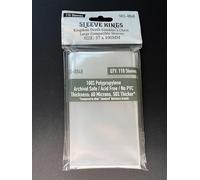Fundas para tarjetas de alta calidad: fundas grandes compatibles con el pecho del jugador de la muerte del Reino (57 x 100 mm) -110 por paquete
