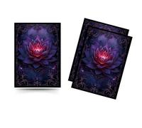 Fundas para tarjetas intercambiables, 100 unidades, parte trasera artística brillante y frontal transparente (66 x 92 mm), se adapta a tarjetas estándar, MTG, deportes y mazos de coleccionista, loto