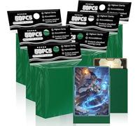 Fundas para tarjetas MTG, color verde mate, 300 piezas, ajuste perfecto, fundas estándar para tarjetas comerciales, tarjetas deportivas, tarjetas de béisbol, TCG Yugioh Magic, protector de tarjetas