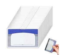Fundas para tarjetas Thrivenget, fundas de plástico resistentes al agua, fundas protectoras transparentes de PVC para tarjetas de la seguridad social, aptas para varios tipos de tarjetas (50PCS)