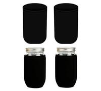 Fundas Para Tarros - Aislante De Tela De 3,78 Pulgadas | 4 Fundas Para Tarros De 24 Oz Y 32 Oz Con Bloqueo De Luz Ultravioleta Para Contenedores Hidropónicos, Aislamiento De Be