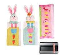Fundas para Tiradores de electrodomésticos - Revestimientos Decorativos de Cocina con Dibujo de Conejo de Pascua | Protectores para Tiradores de temáticos de Pascua - para casa, Dormitorio