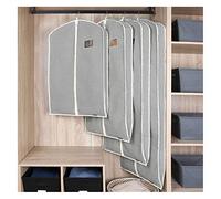 Fundas Para Trajes Y Fundas Para Ropa Bolsas Transpirables De Algodón Para Colgar Ropa Bolsa Antipolillas Para Ropa Fundas Protectoras Para Todas Las Prendas(Size:90×58cm,Color:Raya ancha)