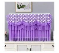 Fundas para TV Funda de TV con encaje bordado, universal, de gasa, for sala de estar, decoración de TV. No es necesario quitar la funda antipolvo.(Color-03,140x Height 90cm)
