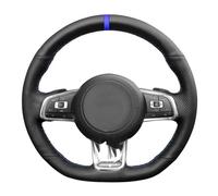 Fundas para volante coche Funda cuero trenzado antideslizante volante coche para VW para Golf para GTI para GTD para GTE 7 para Jetta para Polo Up para Arteon para Passat Cubierta Volante Coche(BLANCO