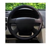 Fundas para Volante Coche Funda De Volante Interior De Cuero Cosida A Mano para VW para Caddy 2003 2004 2005 2006 para Caravelle 2003-2009 para Transporter T5 2006 Cubierta Volante Coche(L-Blue)