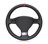 Fundas para Volante Coche Funda para Volante De Coche De Cuero Artificial Suave Negro para Golf 5 Mk5 para VW para Passat B6 para Jetta 5 Mk5 para Tiguan 2007-2011 Cubierta Volante Coche(Rojo)