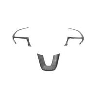 Fundas para Volante Coche para Dodge para Cargador para Challenger 2015-2022 Marco Embellecedor 4/3 Uds Conjunto Embellecedor Cubierta Volante Carcasa Decorativa Volante(3Pcs Set)