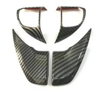 Fundas para Volante Coche para Hyundai para Elantra 2017-2020 para IONIQ para Veloster Interior Coche Embellecedor para Volante Cubierta Pegatina Marco Botón Carcasa Decorativa Volante
