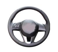 Fundas para Volante Coche Protector para Volante De Coche Cosido A Mano De Cuero Artificial Negro para Mazda CX-5 CX5 para Atenza 2014 para Mazda 3 CX-3 2016 Cubierta Volante Coche(Rojo)