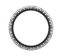 Fundas para volante de coche para piano, 15 pulgadas, transpirables, antideslizantes, para decoración de coche, aptas para la mayoría de los coches