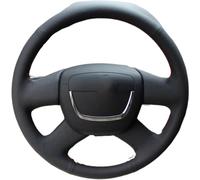 Fundas para Volante de Coche para Skoda para Octavia (2009-2013) para Citigo (2011-2012) Funda Volante Piel Sintética Cosida A Mano(Light Blue Thread)