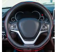 Fundas para Volante en Forma de D 14 Pulgadas 36cm para Tesla Model 3 / Y, para Camaro Coches pequeños Tipo D y Juego de Carreras Microfibra de Cuero (Negro y Rojo)