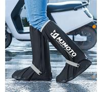Fundas para zapatos de lluvia de tubo alto para motocicleta, creativas, impermeables, reutilizables, para motocicleta, ciclismo, bicicleta, botas de lluvia (grande)