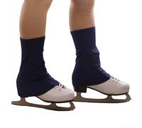 Fundas para zapatos de patinaje lavables a máquina hechas de mezcla de poliéster y elastano para ensayo de pista de hielo y uso en escenario (azul marino)