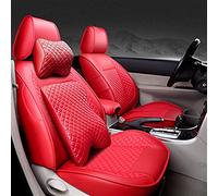 Fundas protectoras asiento coche Funda De Cuero Para Asiento Coche Especial Para Kia K2 K3 K4 K5 Para Para Cerato Para Sportage Para Optima Para Maxima Para Carnival(Rojo,Have pillow)