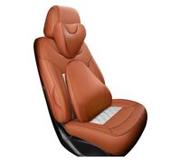 Fundas Protectoras Asientos Coche Para Hyundai Para I30 Ix35 I20 I10 I40 Para Solaris Para Creta Para Tucson Para Kona Para Terracan Para Santa Fe Cubierta Asiento Coche Cuero(marrón,With pillow)