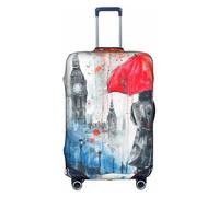 Fundas protectoras de equipaje con pintura al óleo Street View of London, a prueba de polvo, elástica, para viajes, se adapta a equipaje de 45.7 a 81.3 cm, multicolor, S(18"-21" Suitcase)