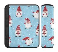 Fundas protectoras de hombro para asiento de cara feliz, color azul claro, fundas para cinturón para niños y niñas, almohadillas cómodas para los hombros para bebés, paquete de 2 unidades, 6.5 x 6.5