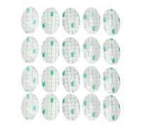 Fundas protectoras de oídos impermeables, hipoalergénicas, forma ovalada, PE, pegatinas para los oídos de ducha, protección completa para baño de bebé, 20 piezas