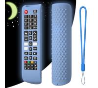 Fundas protectoras de silicona con cuerda para colgar para mando a distancia de Smart TV BN59-01315A BN59-01315B BN59-01315E BN59-01315L (azul luminoso)