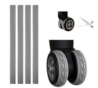 Fundas protectoras de silicona para ruedas de equipaje, reducción de ruido, protectores de absorción de golpes, corte a medida para maleta, ruedas giratorias y ruedas de silla de oficina, 4 unidades