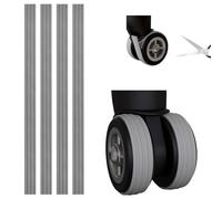 Fundas protectoras de silicona para ruedas de equipaje, reducción de ruido, protectores de absorción de golpes, corte a medida para maleta, ruedas giratorias y ruedas de silla de oficina, 4 unidades T