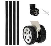 Fundas protectoras de silicona para ruedas de equipaje, reducción de ruido, protectores de absorción de golpes, corte a medida para maleta, ruedas giratorias y ruedas de silla de oficina, 4 unidades