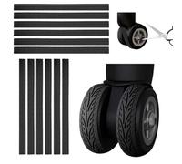 Fundas protectoras de silicona para ruedas de equipaje, reducción de ruido, protectores de absorción de golpes, corte a medida para maleta, ruedas giratorias y ruedas de silla de oficina, 4 unidades