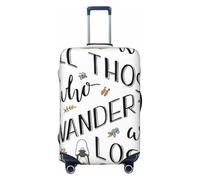 Fundas protectoras elásticas para equipaje de viaje con texto en inglés "Not All Those Who Wander Are Lost A" (18-32 pulgadas), Black, L
