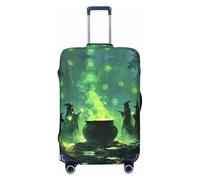 Fundas protectoras elásticas para equipaje de viaje de bruja verde de Halloween, de 45,7 a 81,3 cm, Black, M