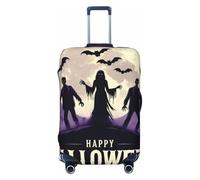 Fundas protectoras elásticas para equipaje de viaje de Halloween Happy Ghost de 18 a 32 pulgadas, Black, S
