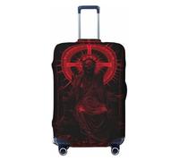 Fundas protectoras elásticas para equipaje de viaje, diseño de trono de esqueleto gótico, color rojo, de 45,7 a 81,3 cm, Black, S
