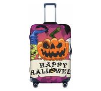 Fundas protectoras elásticas para equipaje de viaje Happy and Fun de Halloween, de 45,7 a 81,3 cm, Negro, Small