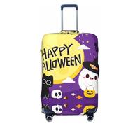 Fundas protectoras elásticas para equipaje de viaje Happy J de Halloween de 45,7 a 81,3 cm, Negro, Small