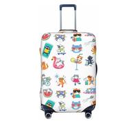 Fundas protectoras elásticas para equipaje de viaje Hello Summer Cat de 45,7 a 81,3 cm, Black, X-Large