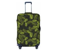 Fundas protectoras elásticas para equipaje de viaje, hojas de palmera tropicales, hojas de helecho, para maleta, de 45,7 a 81,3 cm, Black, X-Large