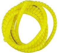 Fundas protectoras en espiral, Manguito protector de cable for tubería 2 metros (8 mm, 10, 12, 14 y 16 mm), ignífugo, for enrollar cables(Yellow,10mm inside diameter)