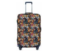 Fundas protectoras lavables para equipaje de viaje, con estampado de graffiti, de 45,7 a 81,3 cm, de alta elasticidad, Black, L