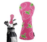 Fundas protectoras para cabezas de club de golf,elegante protector de conductor estilo fresa | Protectores resistentes al desgaste a prueba de golpes para rutas de práctica, desplazamientos y