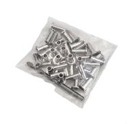 Fundas protectoras para cuerda de alambre de acero inoxidable, 40 cubiertas protectoras y 1 broca para un uso eficaz del cable (3/16 pulgadas)