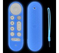 Fundas Protectoras para Mandos a Distancia de Silicona para Google, para Google TV Streamer 4K TV 2024 para Mando A Distancia para Google Gy3Le (Azul Fluorescente)