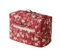 Fundas protectoras para máquina de coser, con asa y bolsillo, estampado floral vintage, funda de viaje para máquina de coser, para viajes, hogar, lavandería, bricolaje, organización de proyectos de