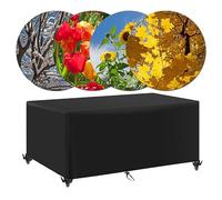 Fundas Protectoras para Muebles de Jardin,Funda Mesa Exterior 400x80x100cm/L x An x Al Fundas Muebles Exterior,Oxford 420D, Resistente al Viento, Anti-UV Impermeables para sillas de mesa de comedor