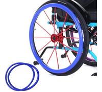 Fundas Protectoras para Ruedas Traseras de Sillas de Ruedas de 20/22/24 Pulgadas, Cubierta de Rueda Trasera para Silla de Ruedas para Mejorar el Agarre y La Tracción,BLUE-24in