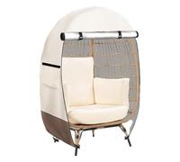 Fundas protectoras para sillas de exterior | Protección de Mimbre para silla oscilante con doble cremallera | Tejido Oxford 420D resistente a las inclemencias del tiempo para jardín terraza al aire