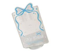 Fundas protectoras para tarjetas con base de soporte para proteger y organizar tus tarjetas, tarjetero transparente, Azul