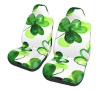 Fundas Protectoras y Transpirables para Asientos Delanteros de St Patrick Clover Green Motors para Coches. Comodidad y protección para la mayoría de Coches, Furgonetas, Camiones y SUV.