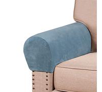 Fundas Protectores De Brazos Sofá Reposabrazos Cubierta Estiramiento Sillón Funda Protectora Elástica Oficina En Casa Reclinable Sofá Paño Lavable (Grey Blue,2)